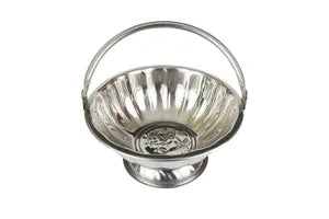 Silver Brass Flower Basket
