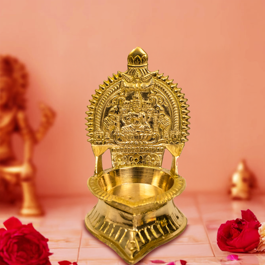 Brass Kamatchi Amman Vilakku-Small (Pital Kamakshi Mata Deepak)