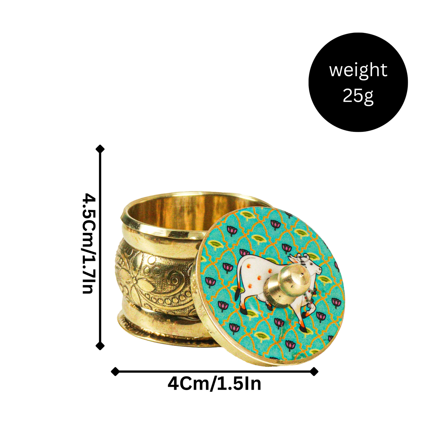 Kukuma Chimizhil-Gomatha Design (Green) (Kumkum Chimizh Gau Mata Hara)