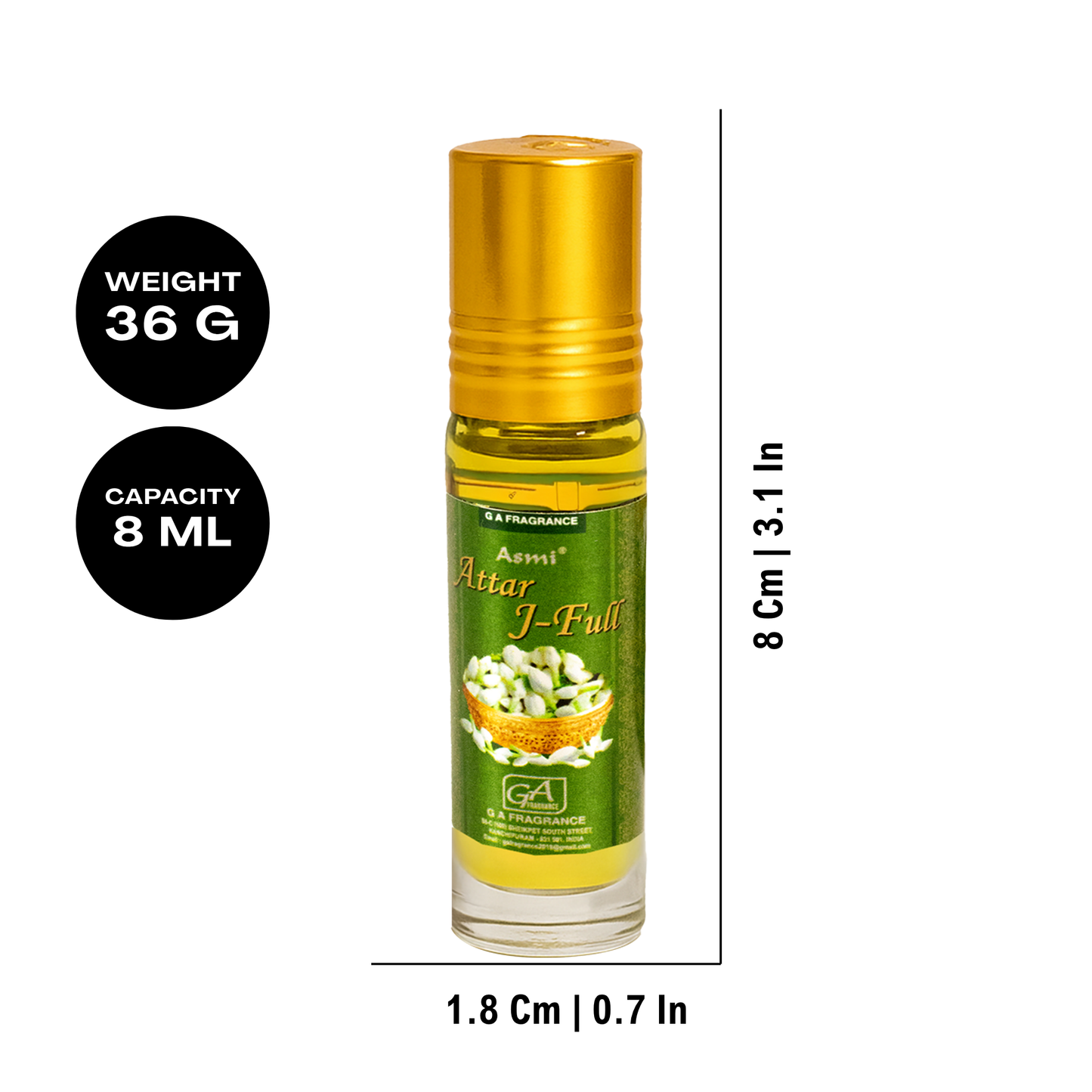 Javadhu Roll on 8 ml Attar Jasmine full