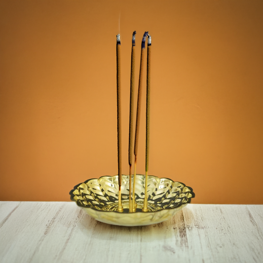 Brass ZigZag Agarbatti Large