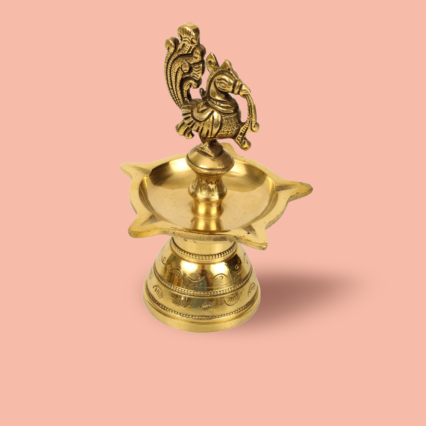 Annam Five Face Brass Diya