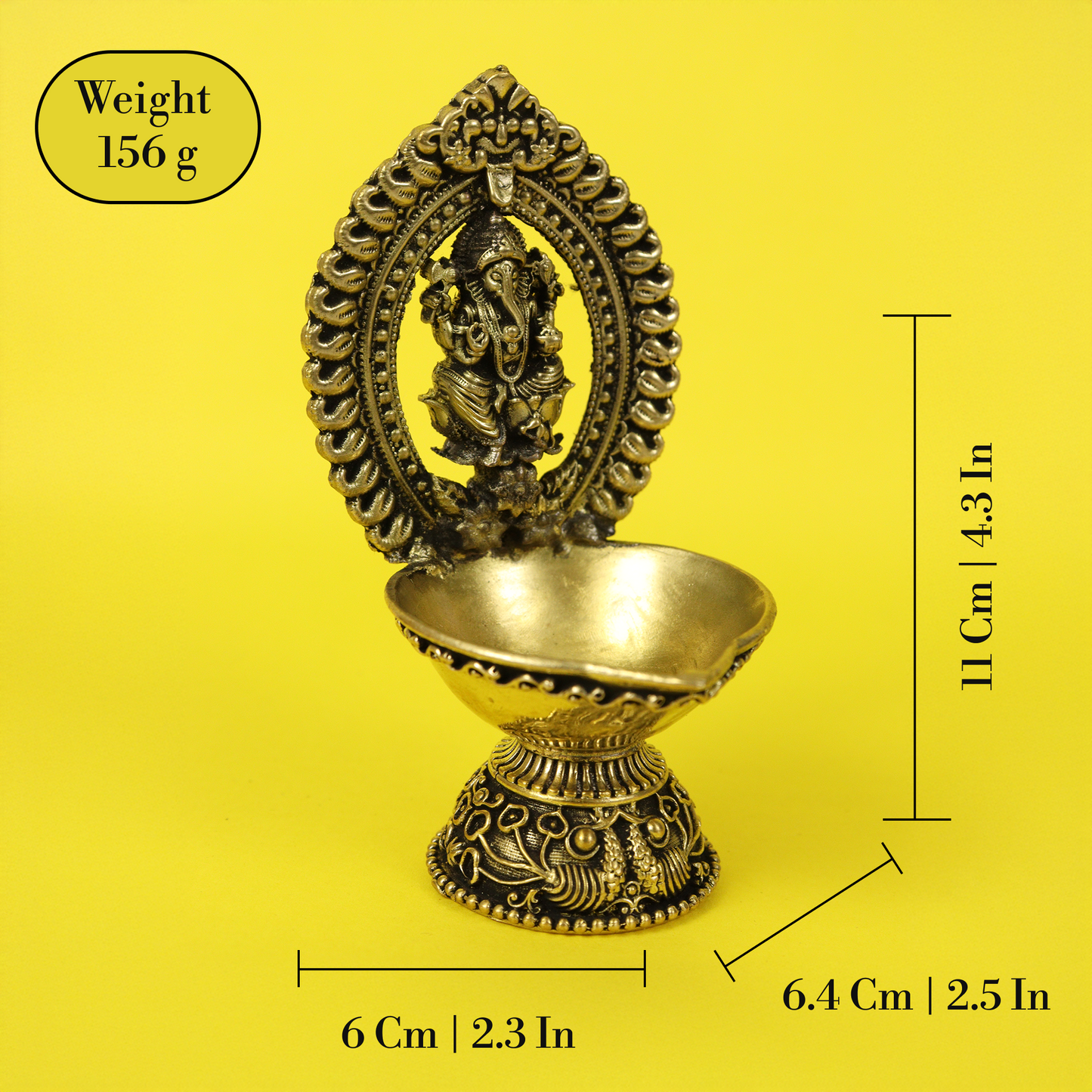 Brass Unique Ganesha Diya (Pital Anokha Vinayak Deepak)