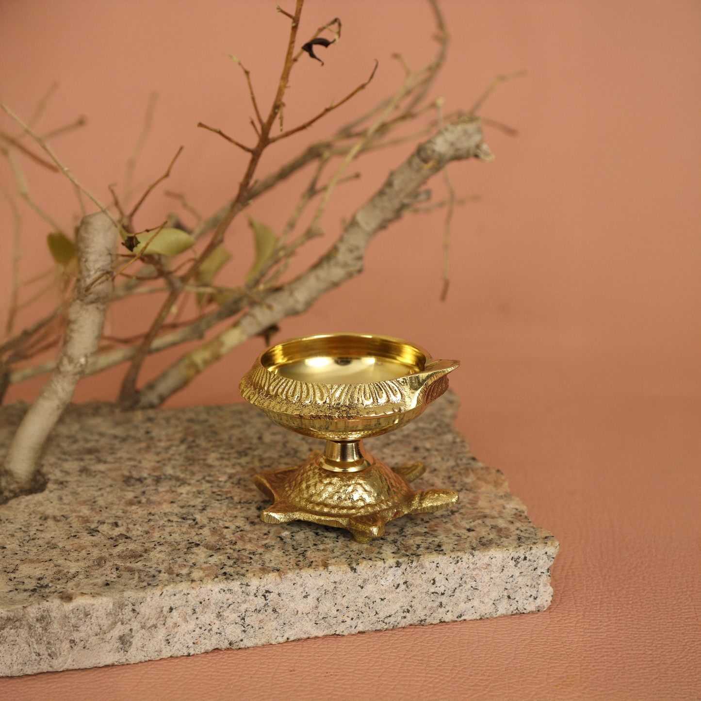 Kuber Tortoise Brass Diya