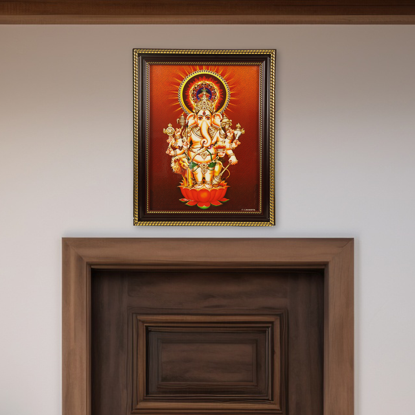 Plastic Gold God photo frame kan Dristi vinayagar