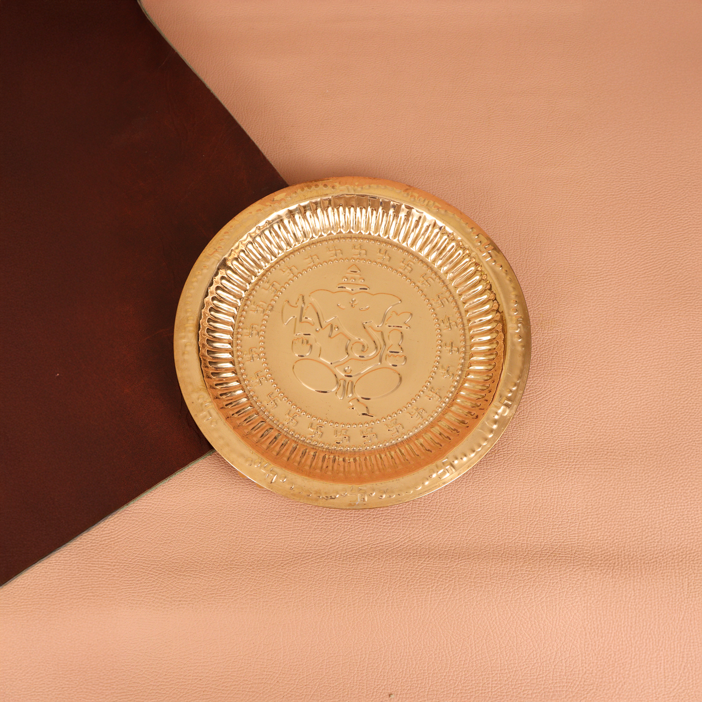 Ganesh Copper Worship Plate