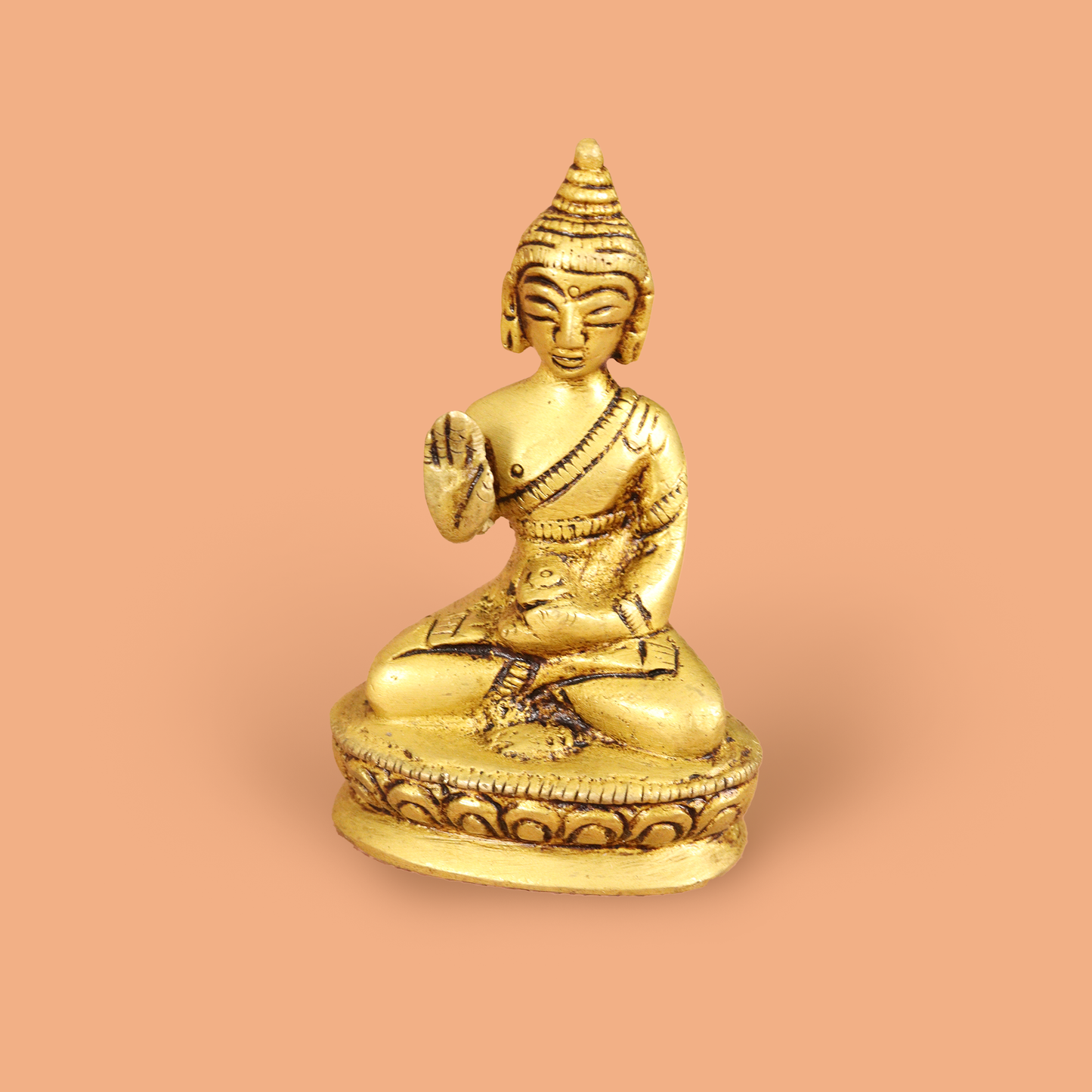 Brass Buddha Temple Idol