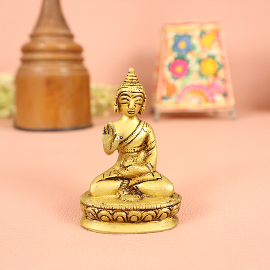 पीतल बुद्ध मंदिर मूर्ति