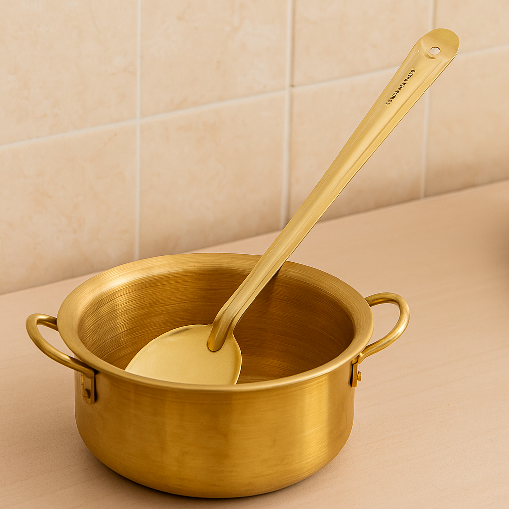 Brass Round Karandi (Saute Ladle)