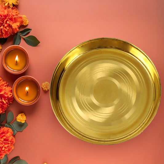 उत्कीर्णित वृत्त पीतल प्लेट