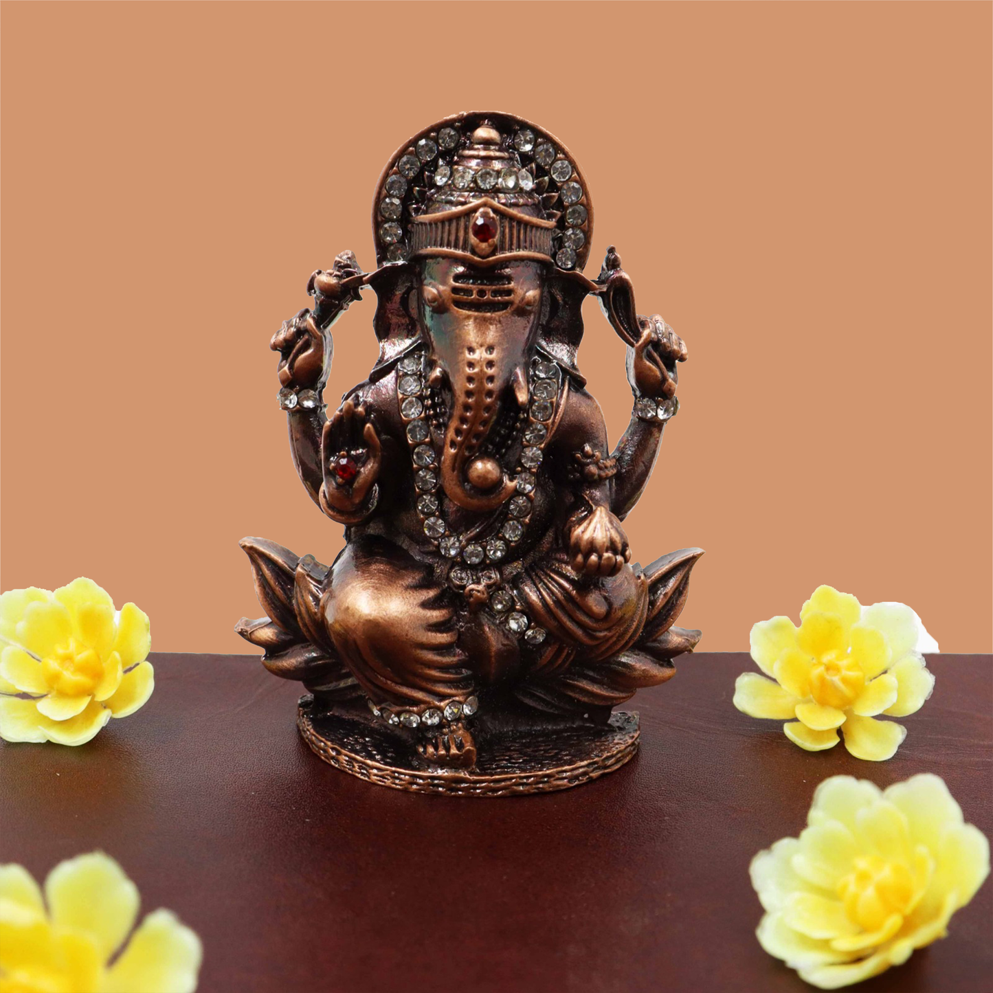Ganesh Vighanharta Copper Idol