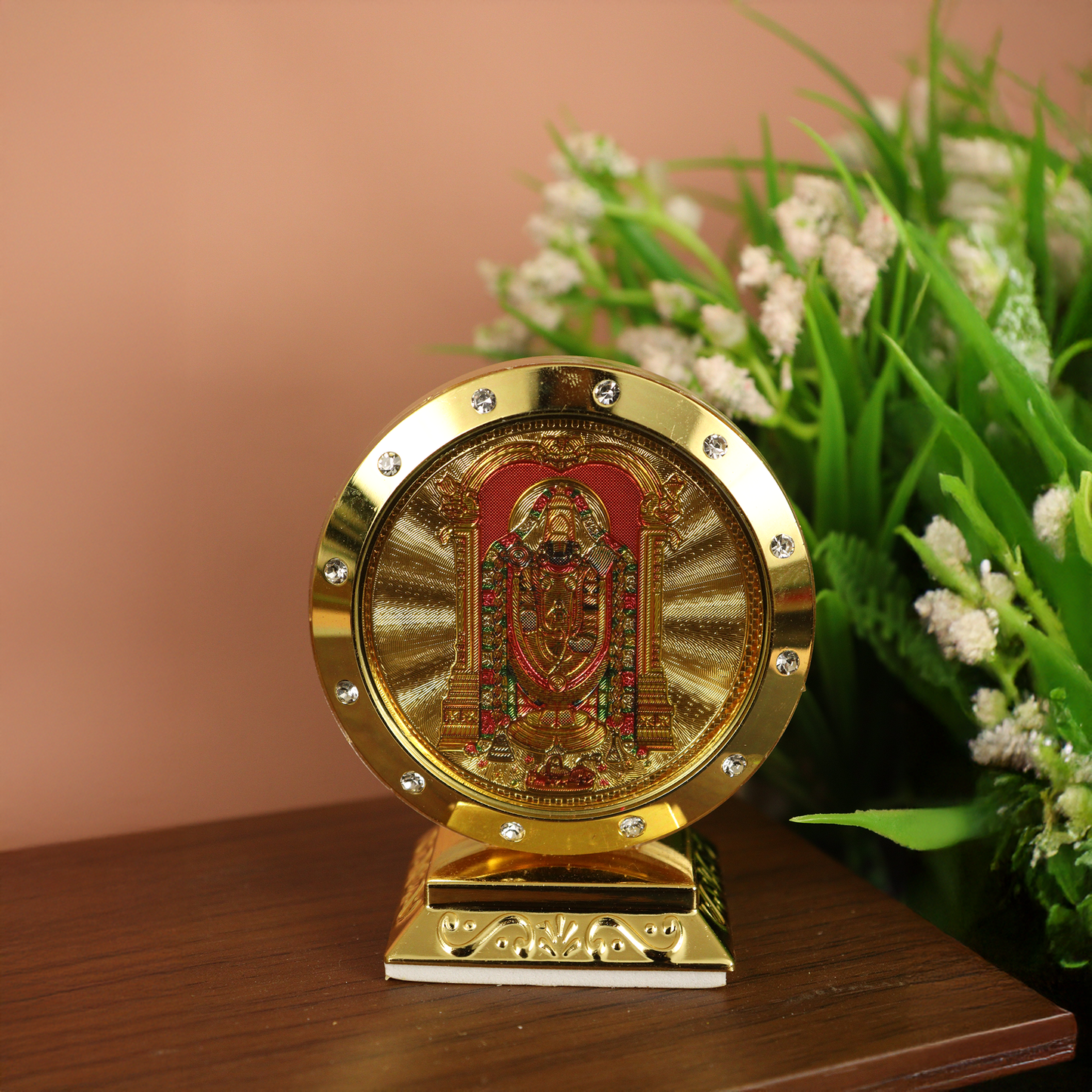 Round Perumal Car Dashboard Idol
