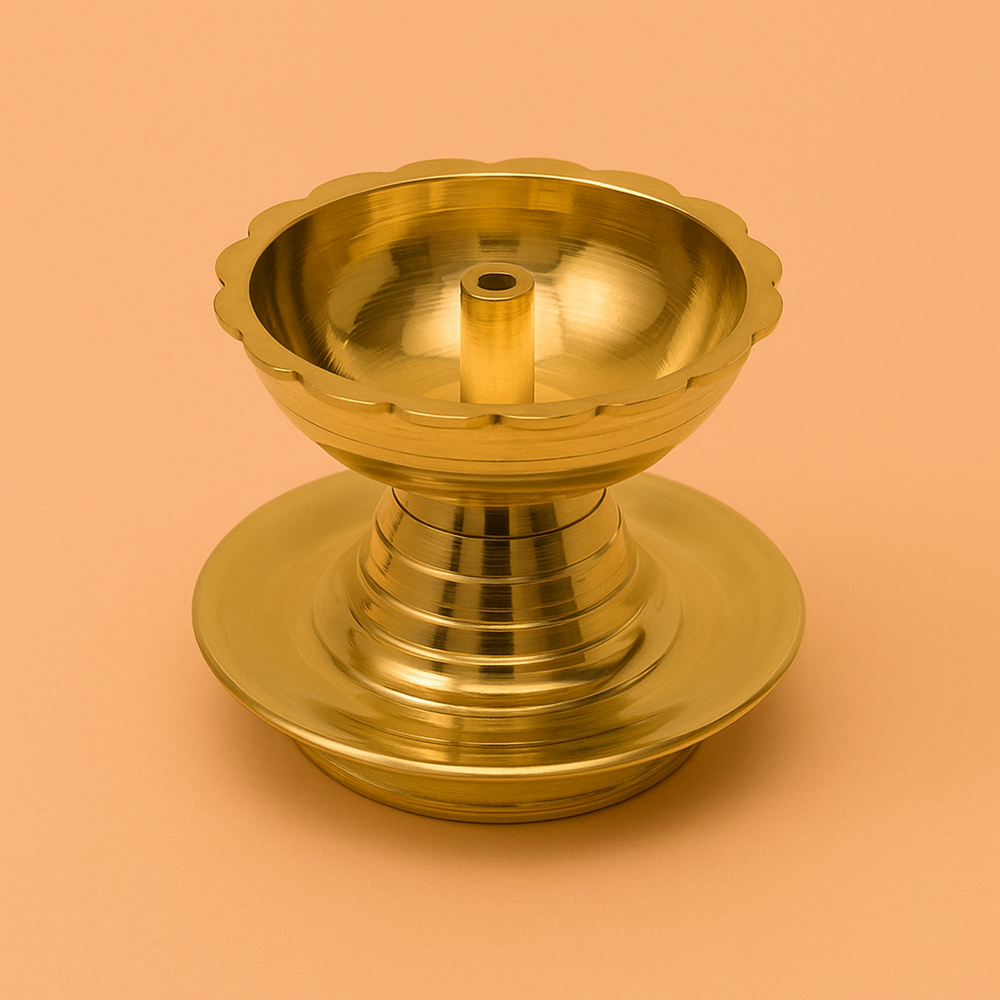 Brass Udupi Nandha Without Stand (Pital Udupi Nanda Bina Stand)