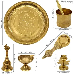 Ganesha Brass Thali Set