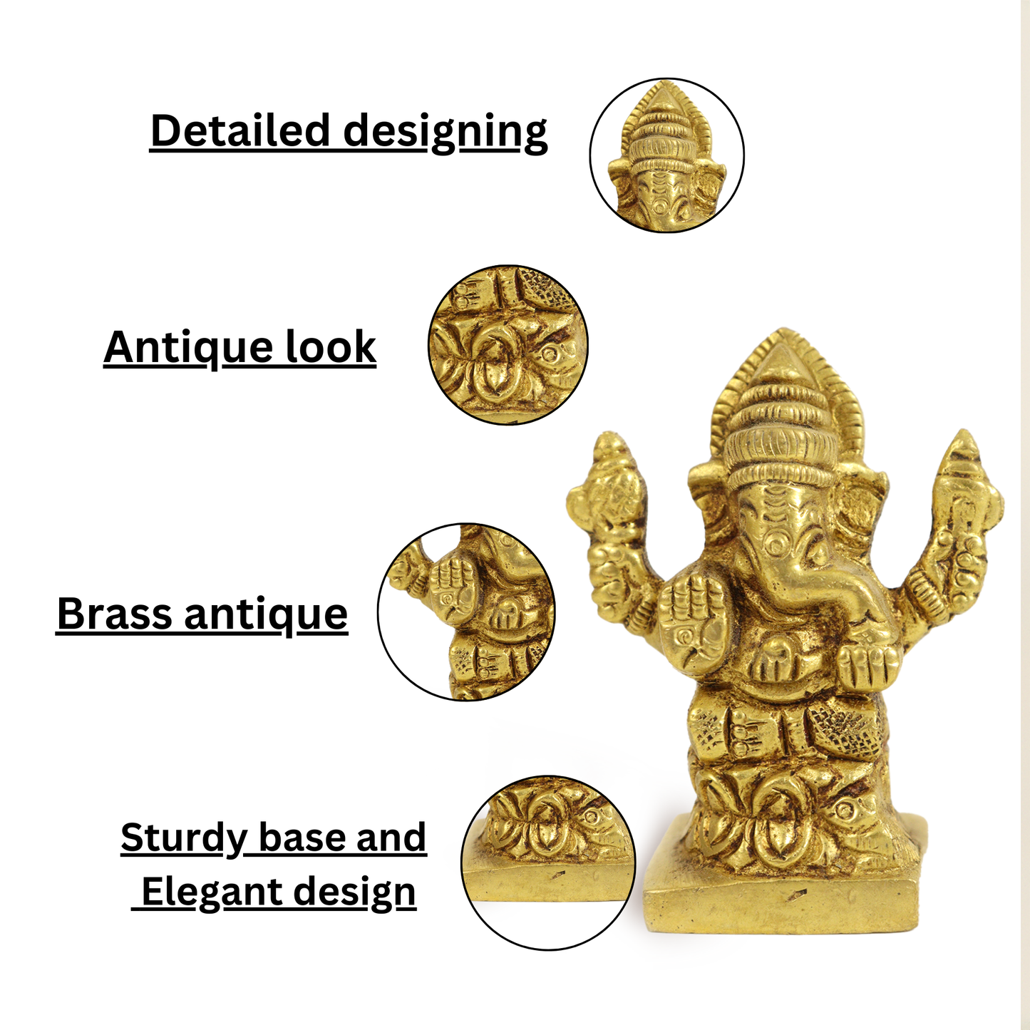 Brass Ganesh statue(0.118gm)