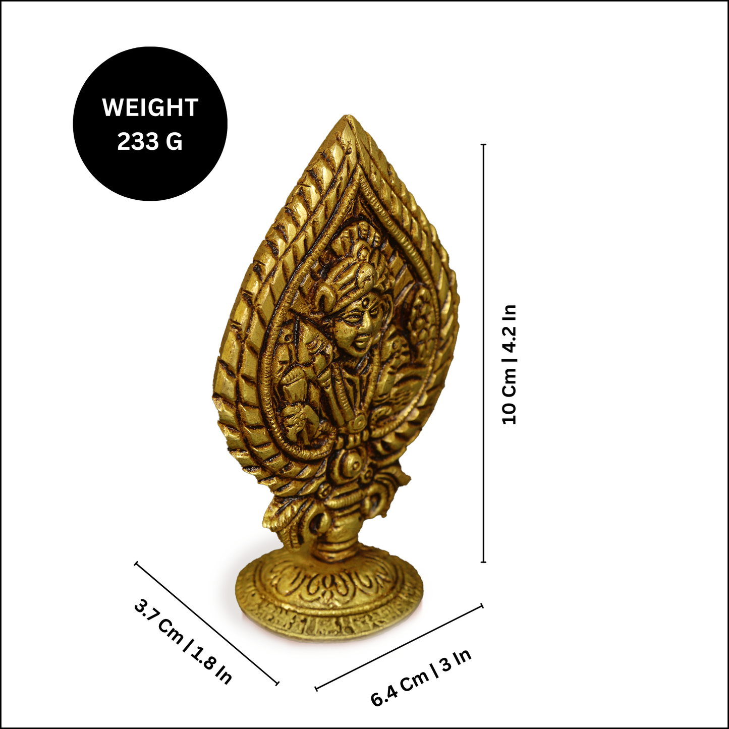Brass Leaf Murugan Idol