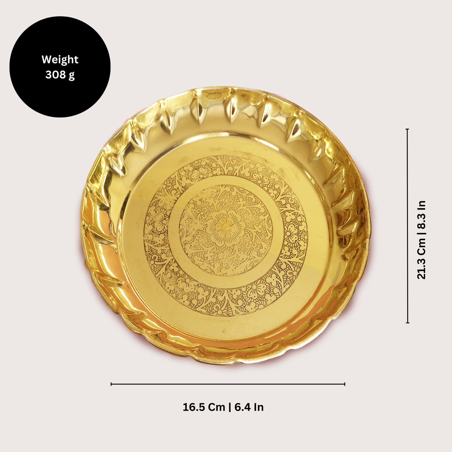 Brass Mahadev Thali (Pital Shiva Puja Thali / Bholenath Plate)