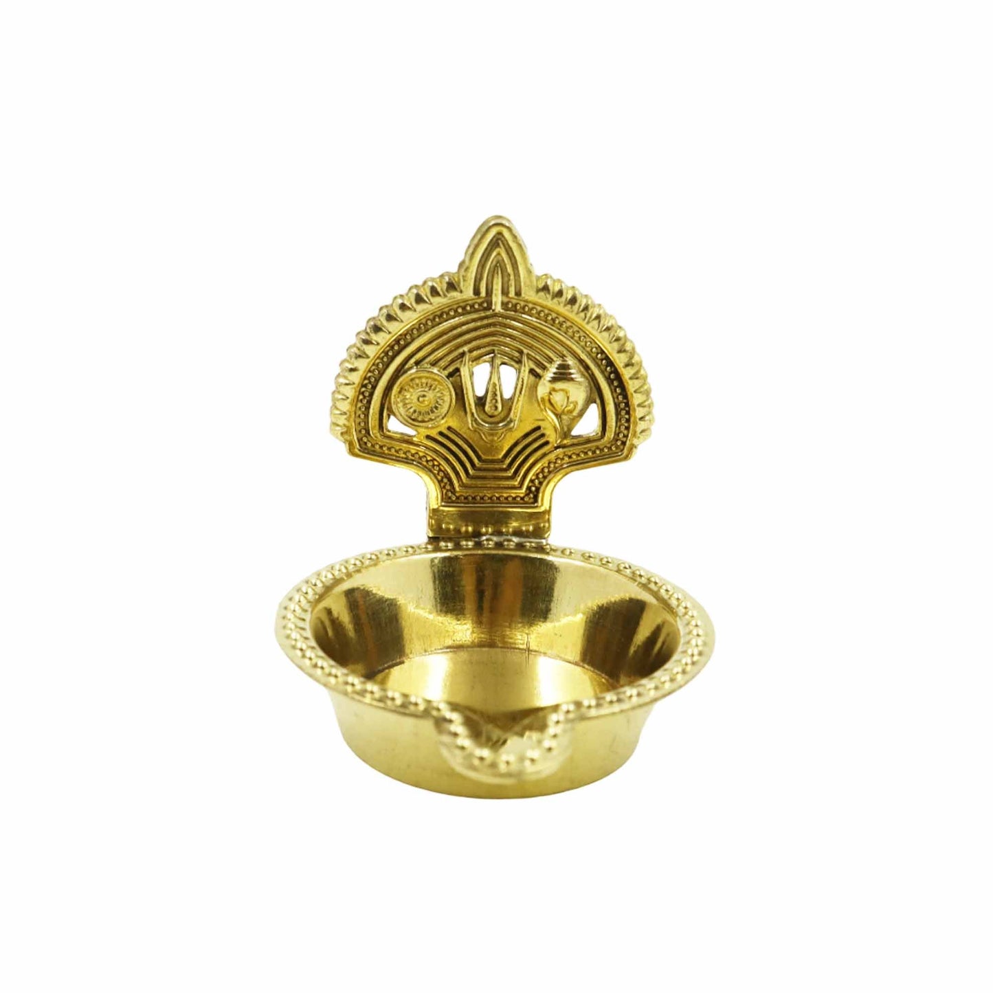Brass Shanku Chakra Deepam Without Stand (Pital Conch Chakra Deepak)