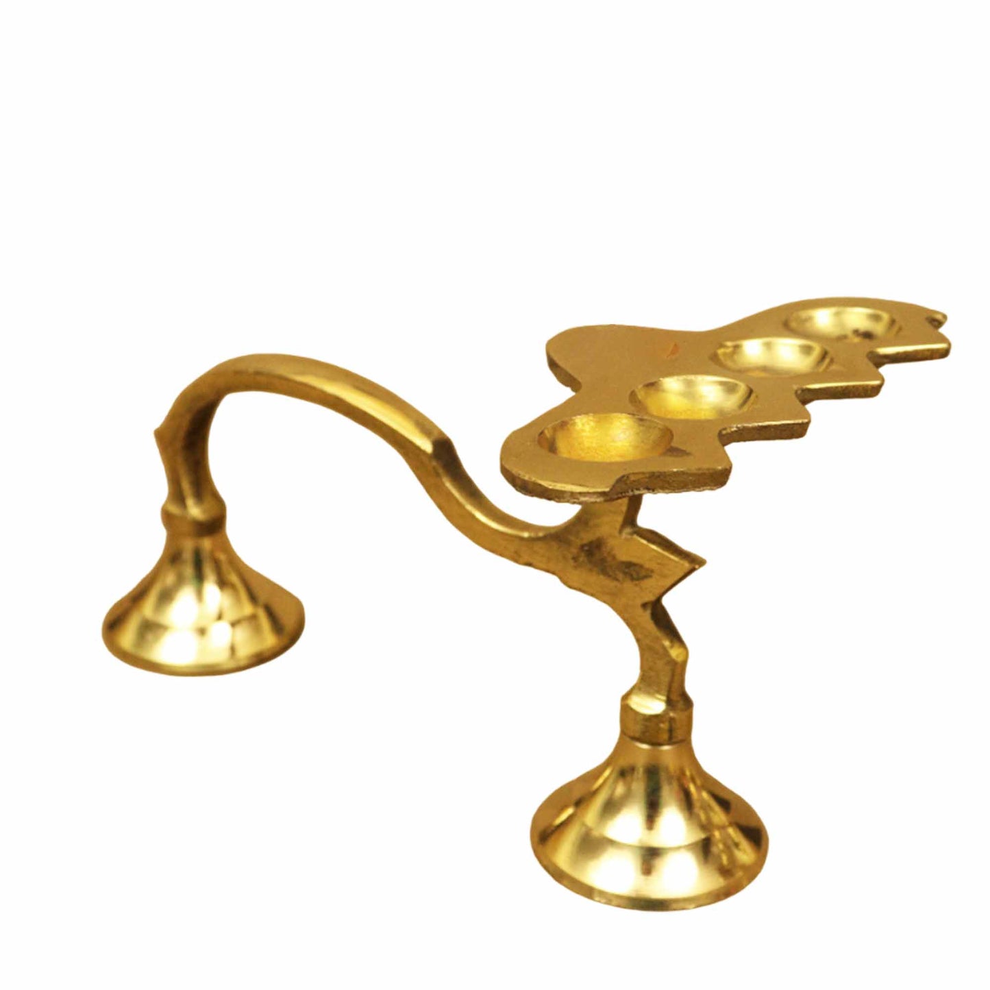 Karpoor Aarti Four Face Diya (0.290gm) (Pital Kapoor Char Mukh Deepak)