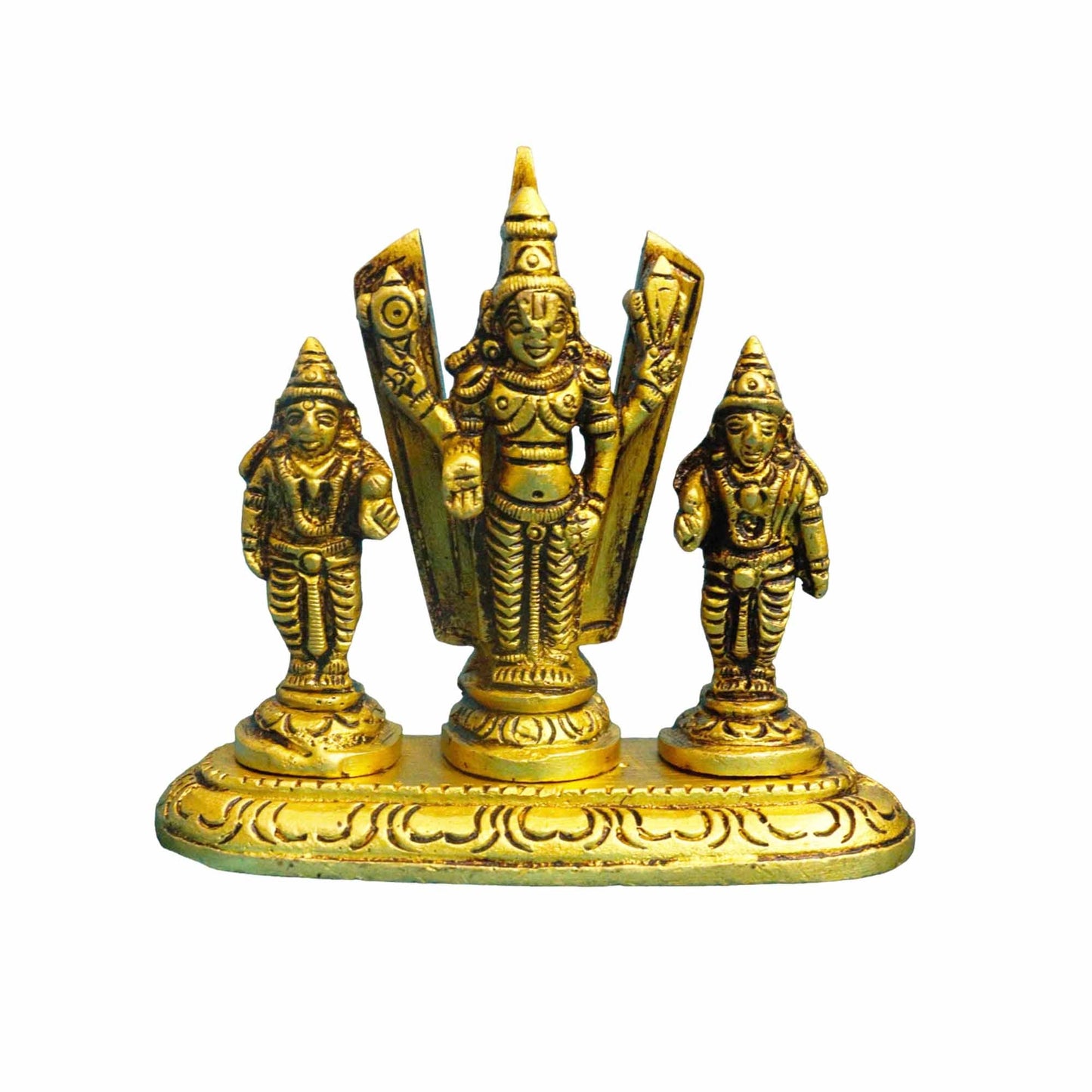 Brass Devi Namah Perumal Statue (Pital Lakshmi Vishnu Murti)