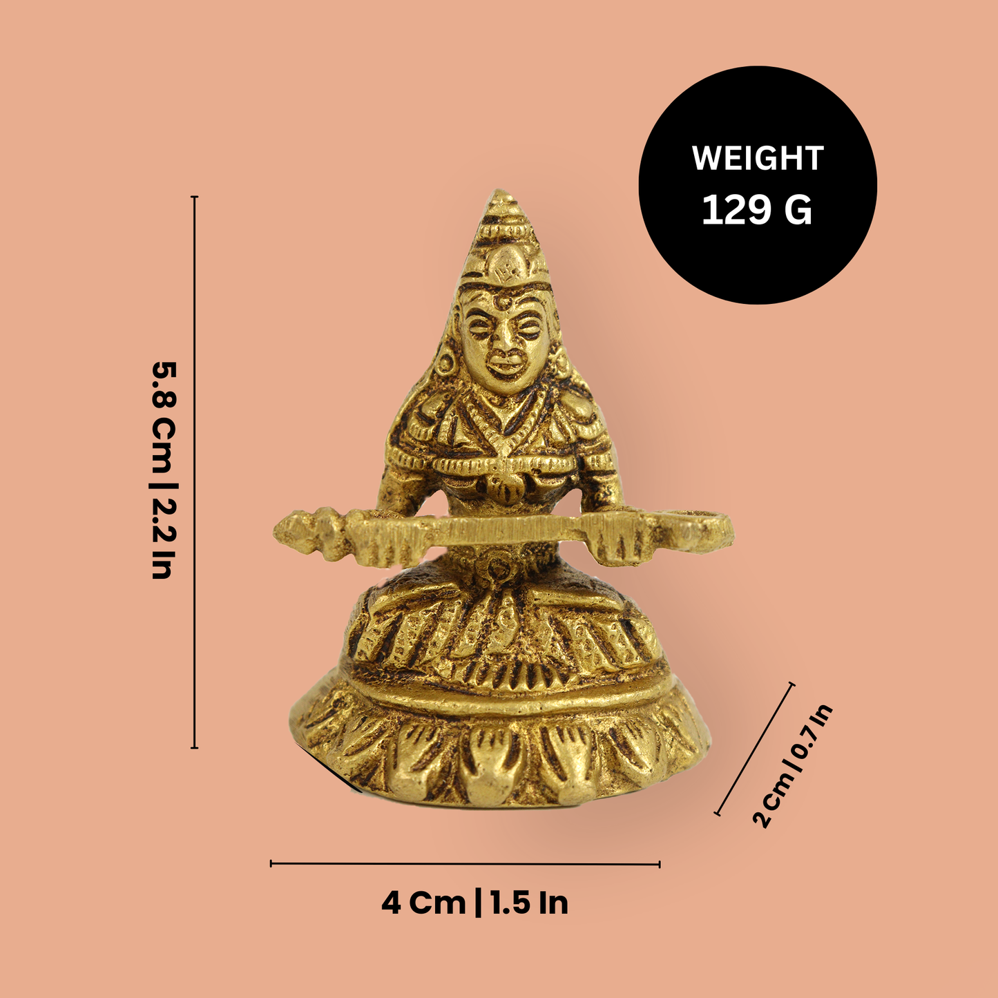 Brass Annapoorani Idol (Pital Annapurna Mata Murti)