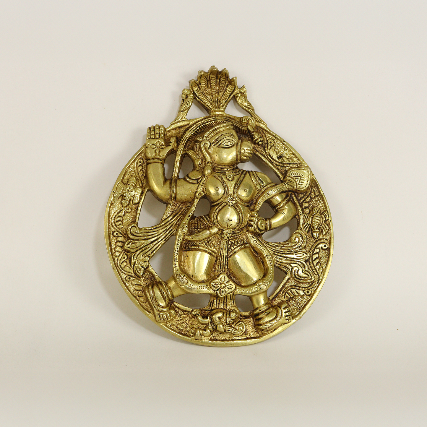 Brass Hanuman Wall Hanging
