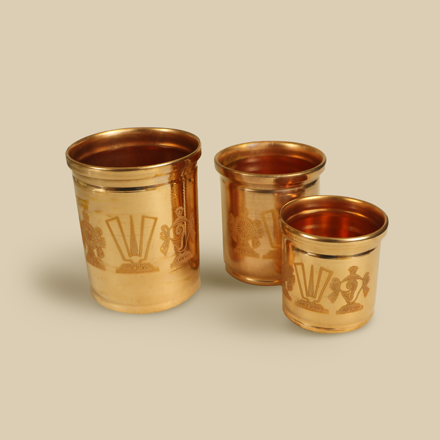 Copper Rice Measuring Set