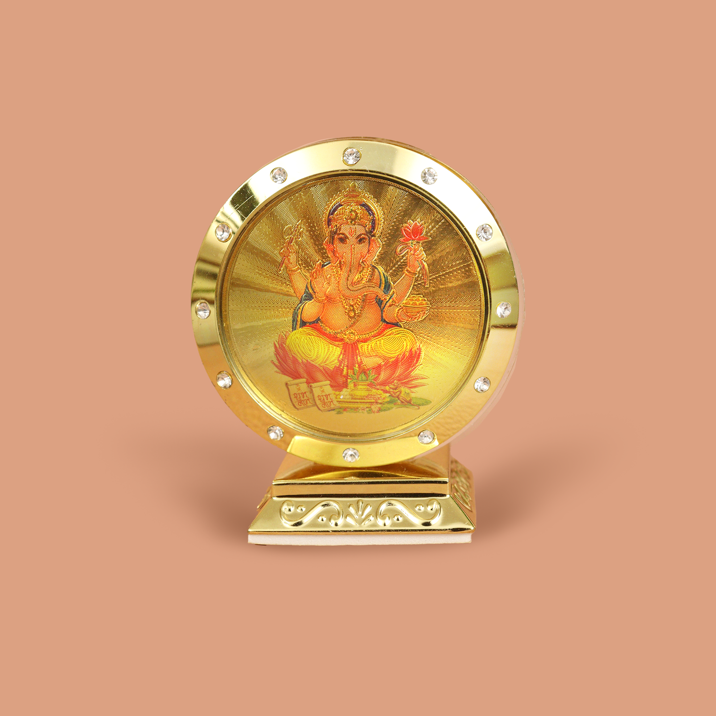 Round Ganesha Car Dashboard Idol