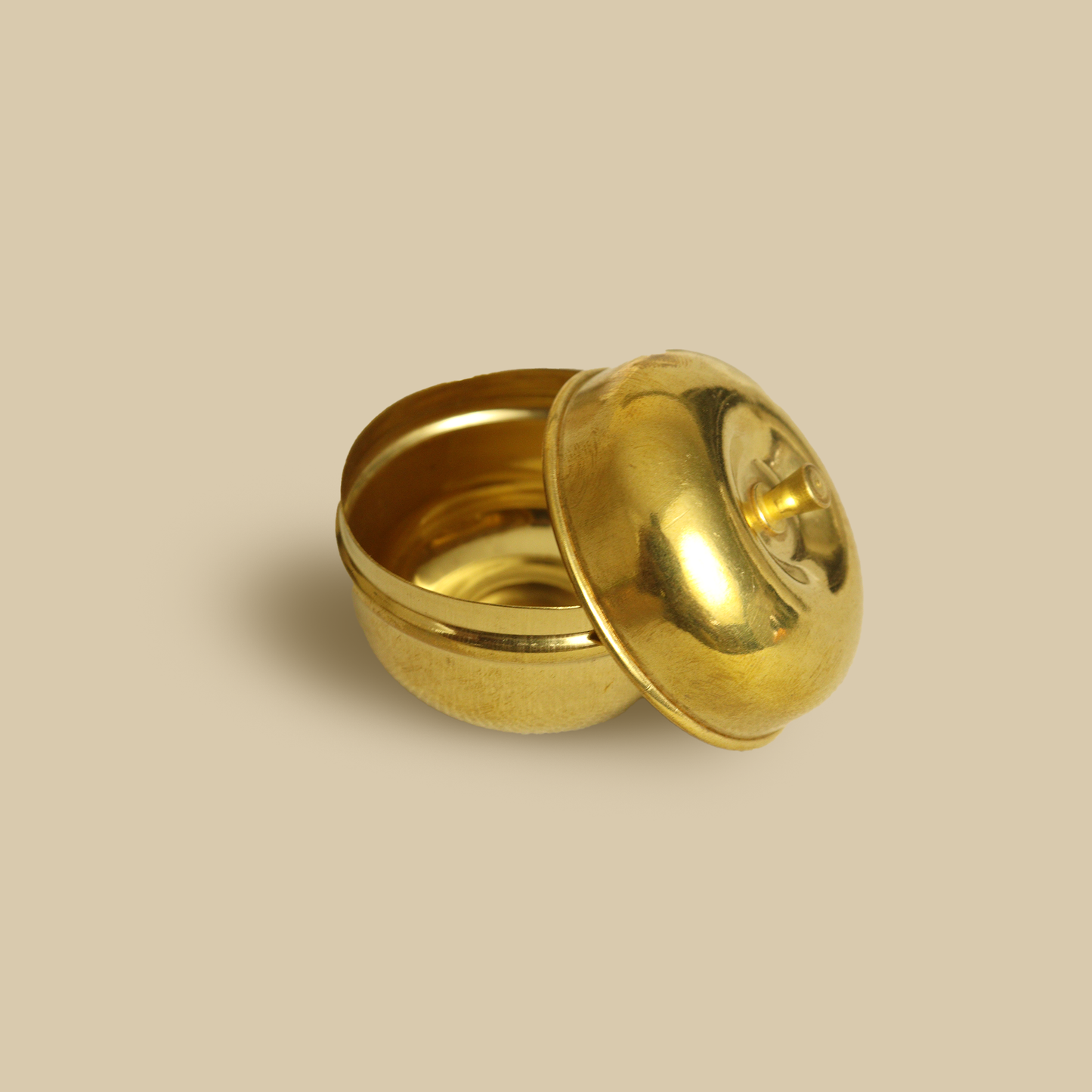 Brass Apple Kumkum Holder