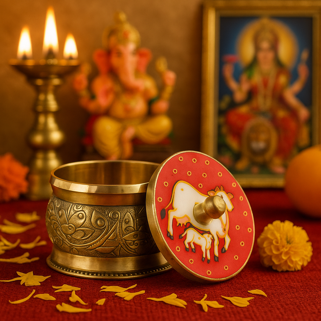 Kukuma Chimizhil-Gomatha Design (Kumkum Chimizh Gau Mata)