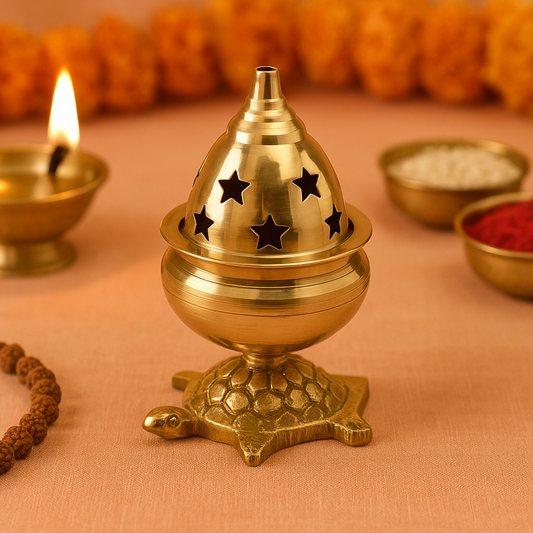 Brass Kachua Golbet Diya (Pital Kachua Gol Deepak / Tortoise Lamp)