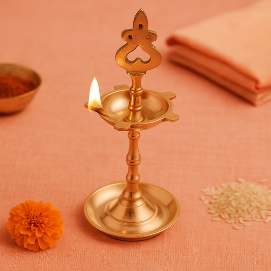 Brass KV Lakshmi Size-2 (Pital KV Laxmi Deepak)