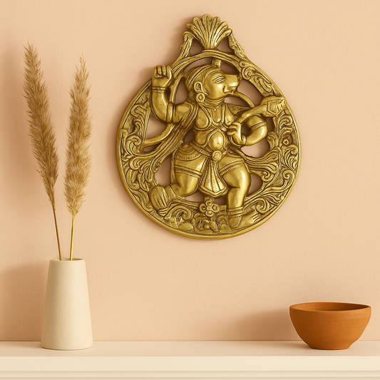 Brass Hanuman Wall Hanging