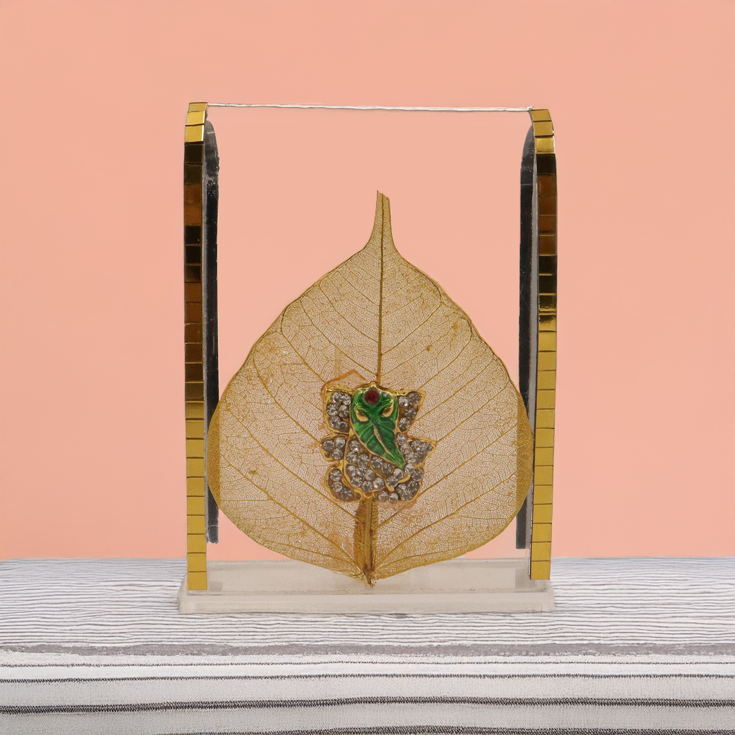 Acrylic Leaf Ganesha Murti-Small (Acrylic Patta Vinayak Murti Chota)
