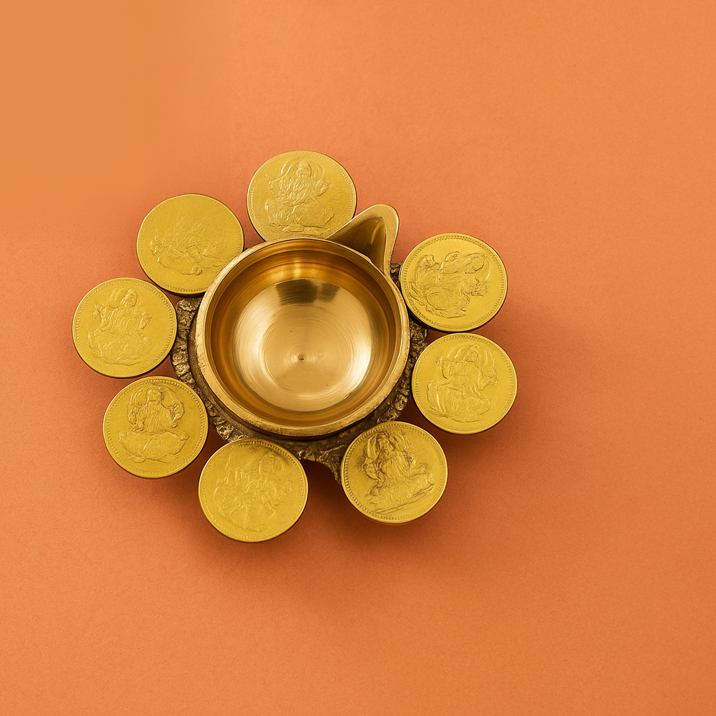 8 Coin Kuber Diya (Pital Aath Sikka Dhanpati Deepak)