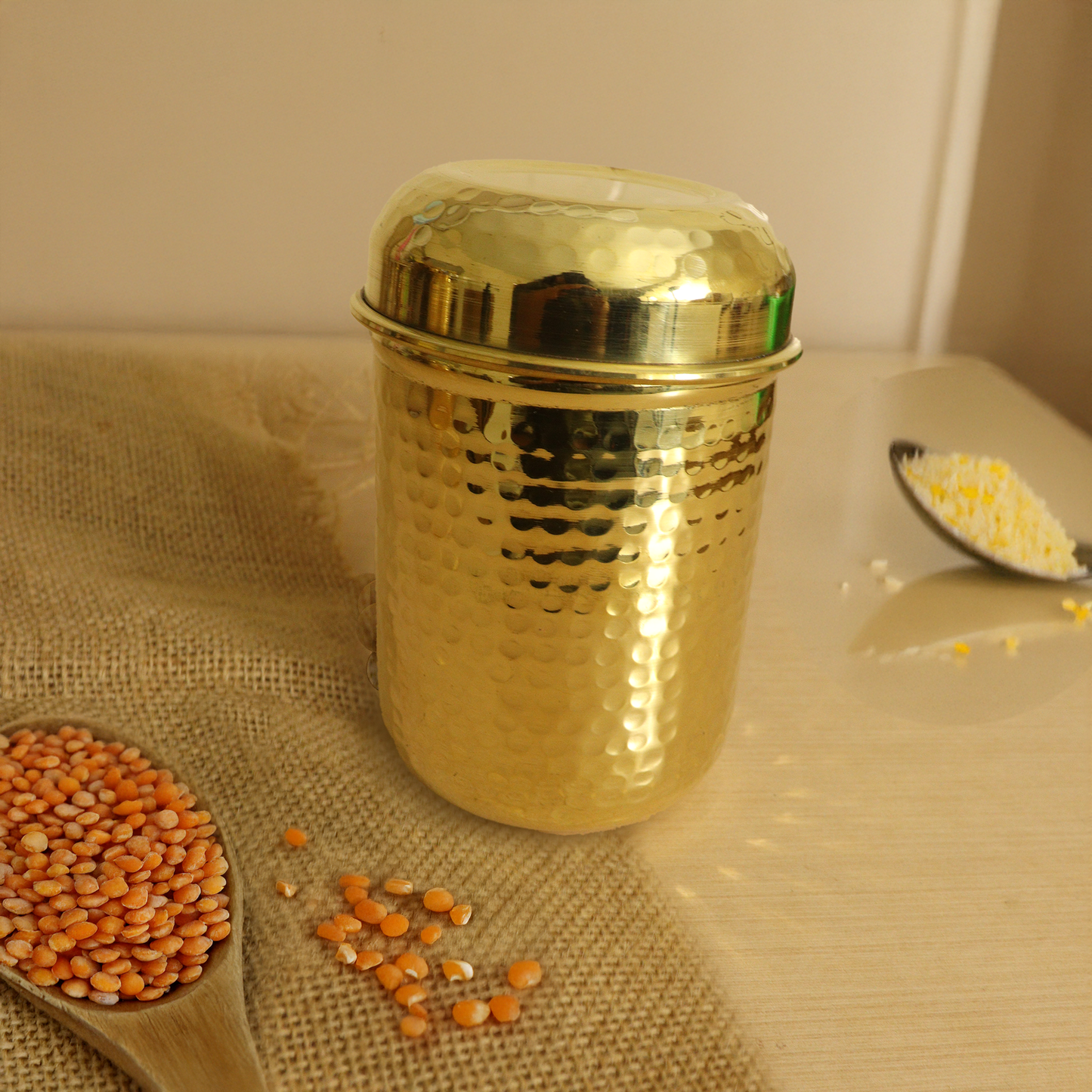 Brass Hammered Dabbi