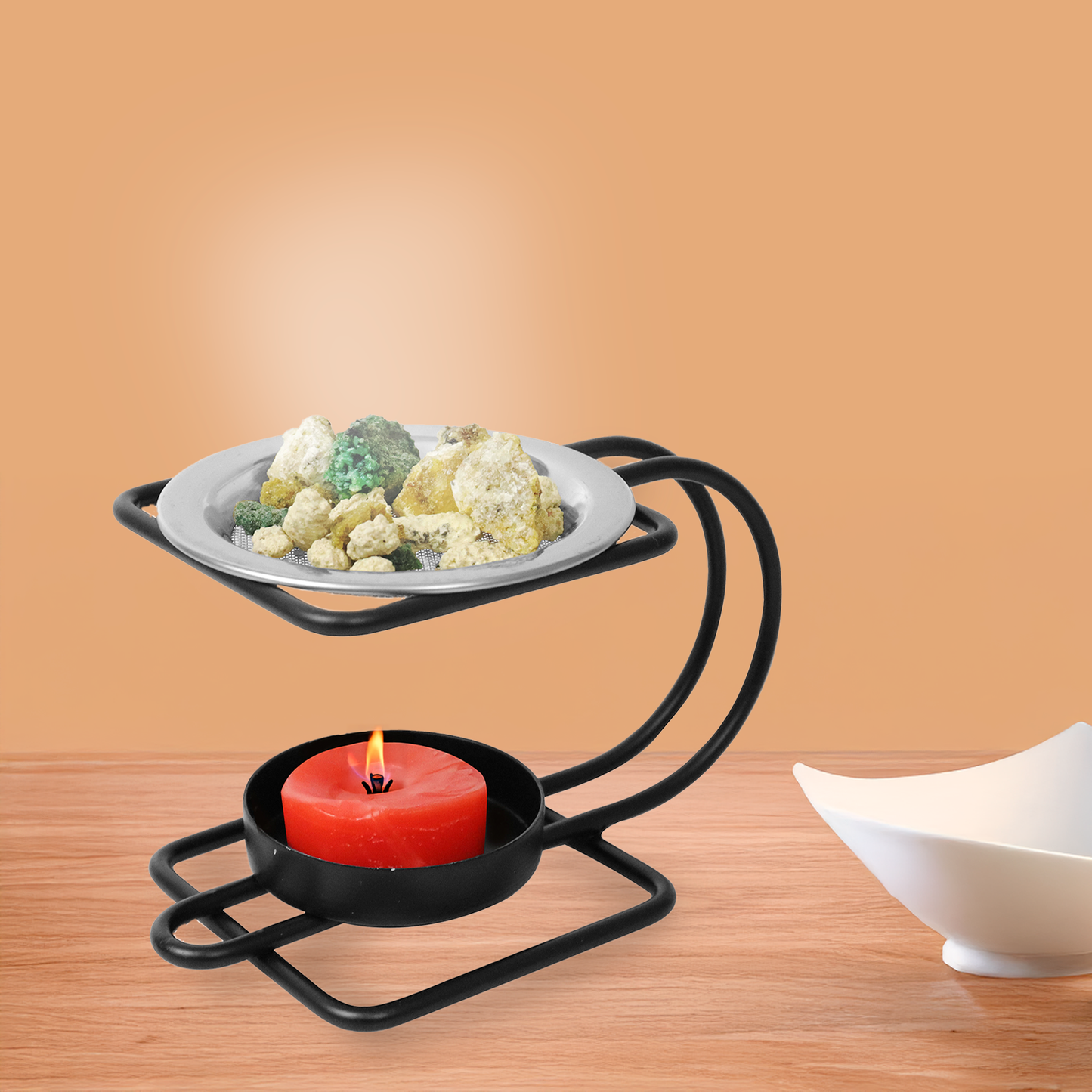 Black Dhoop Incense Stand