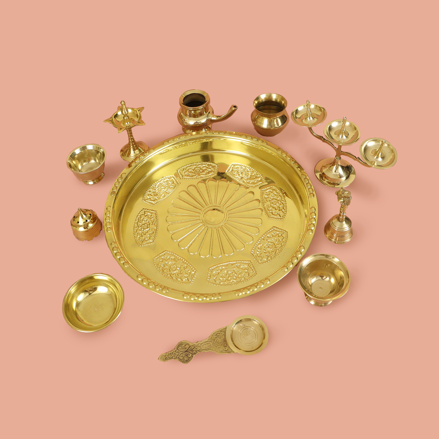 Ashta Mangala Puja Thali Set