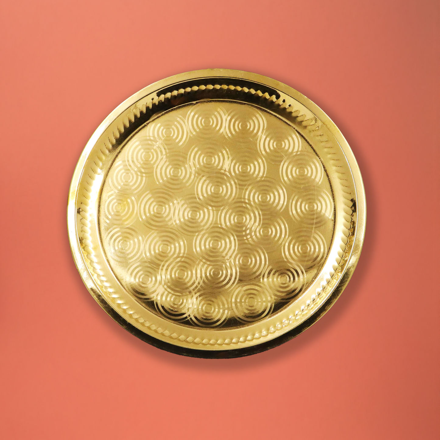 Brass Ring Thali Size-12 (Pital Gol Thali / Chakra Plate)
