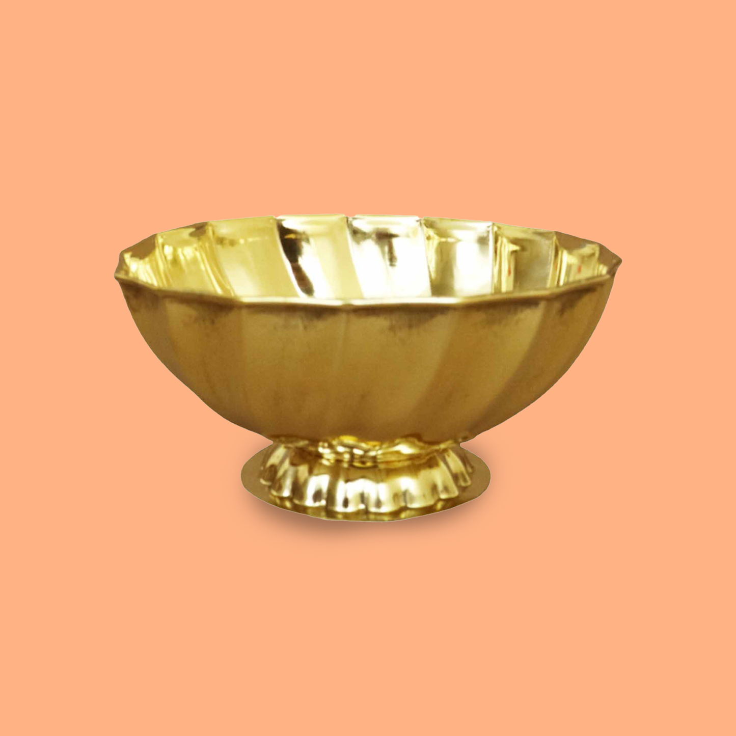 Brass Spiral Bowl with Stand