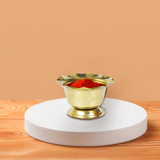 पूजा के लिए पीतल कुमकुम स्टैंड
