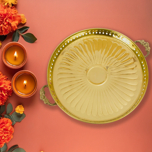 Brass Sequence Plate (Pital Design Thali)