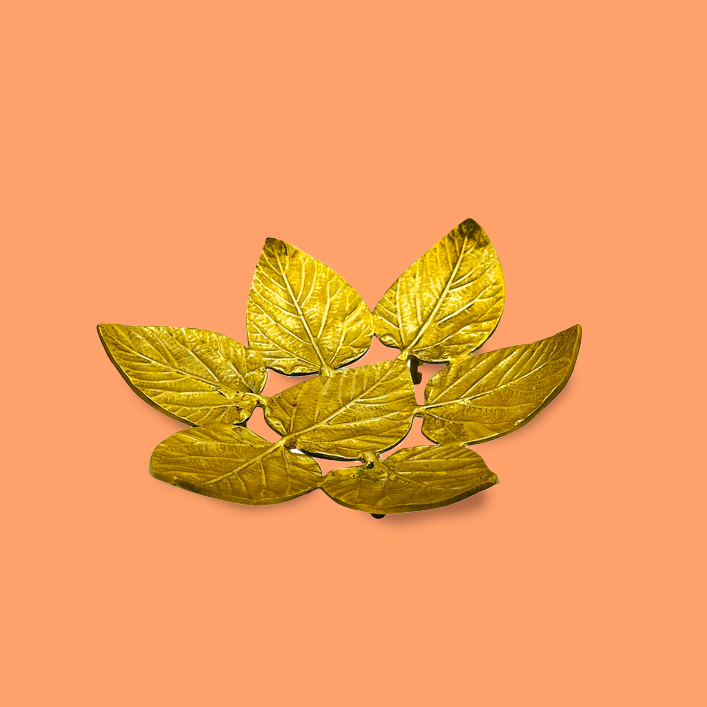 Brass Leaf Shape Fruit Bowl