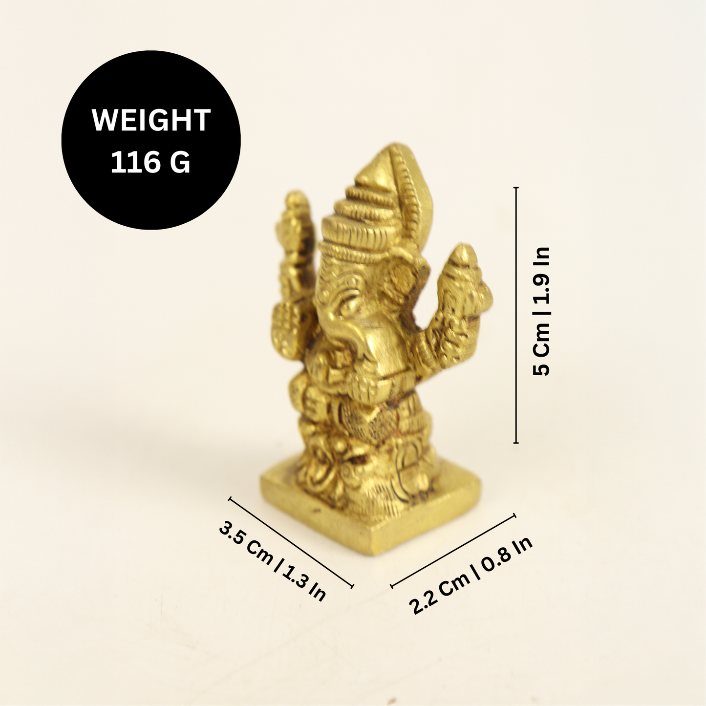 Brass Ganesh statue(0.118gm)