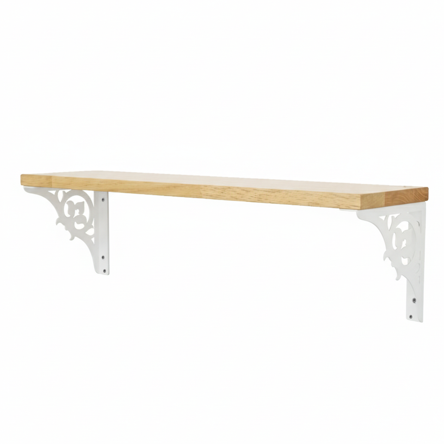 Wooden Pooja Shelf - Single Floral (Lakdi Puja Shelf Phool Design)