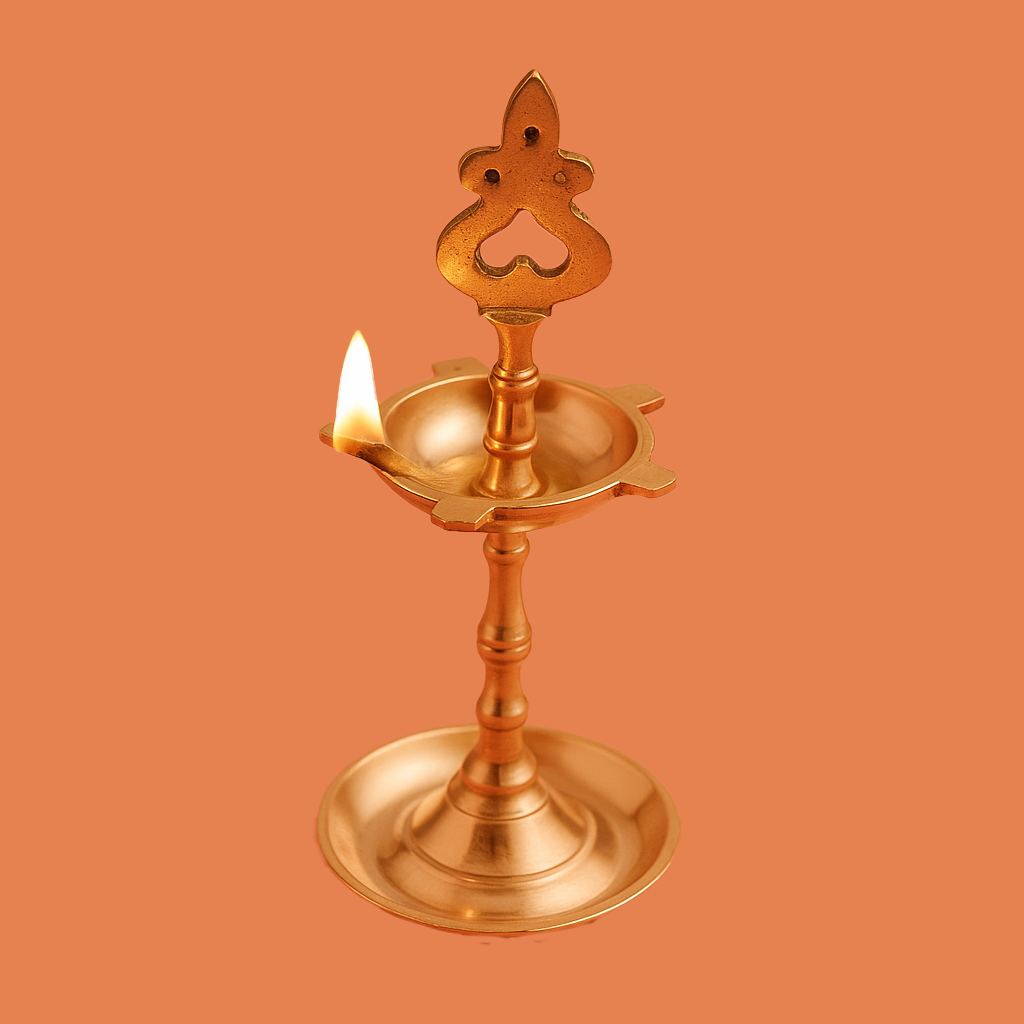 Brass KV Lakshmi Size-2 (Pital KV Laxmi Deepak)