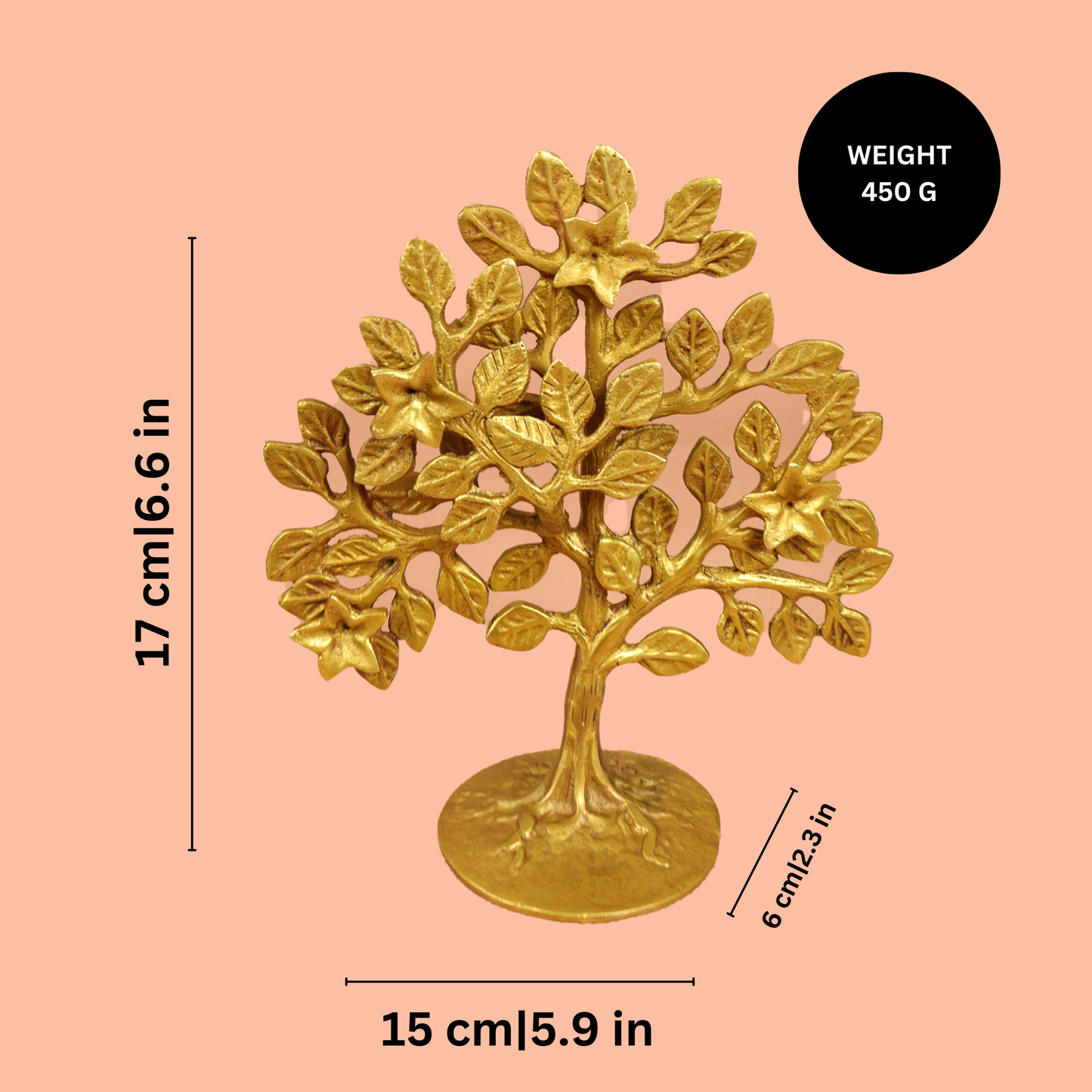Brass Kalpvriksha Tree/ Karparga Viruksham Tree with flower