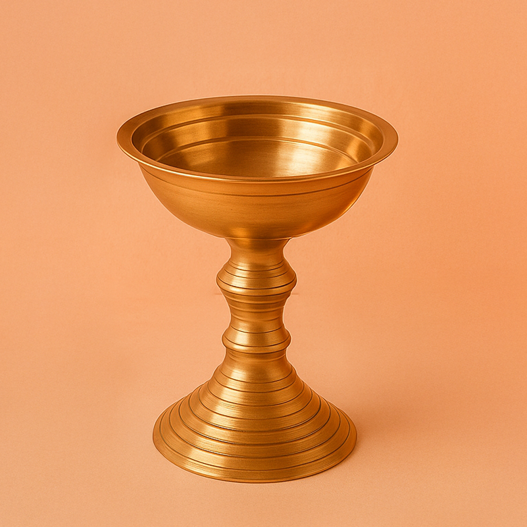 Brass Kalanjiam with Wick Holder (Pital Kalanjiyam Batti Stand)