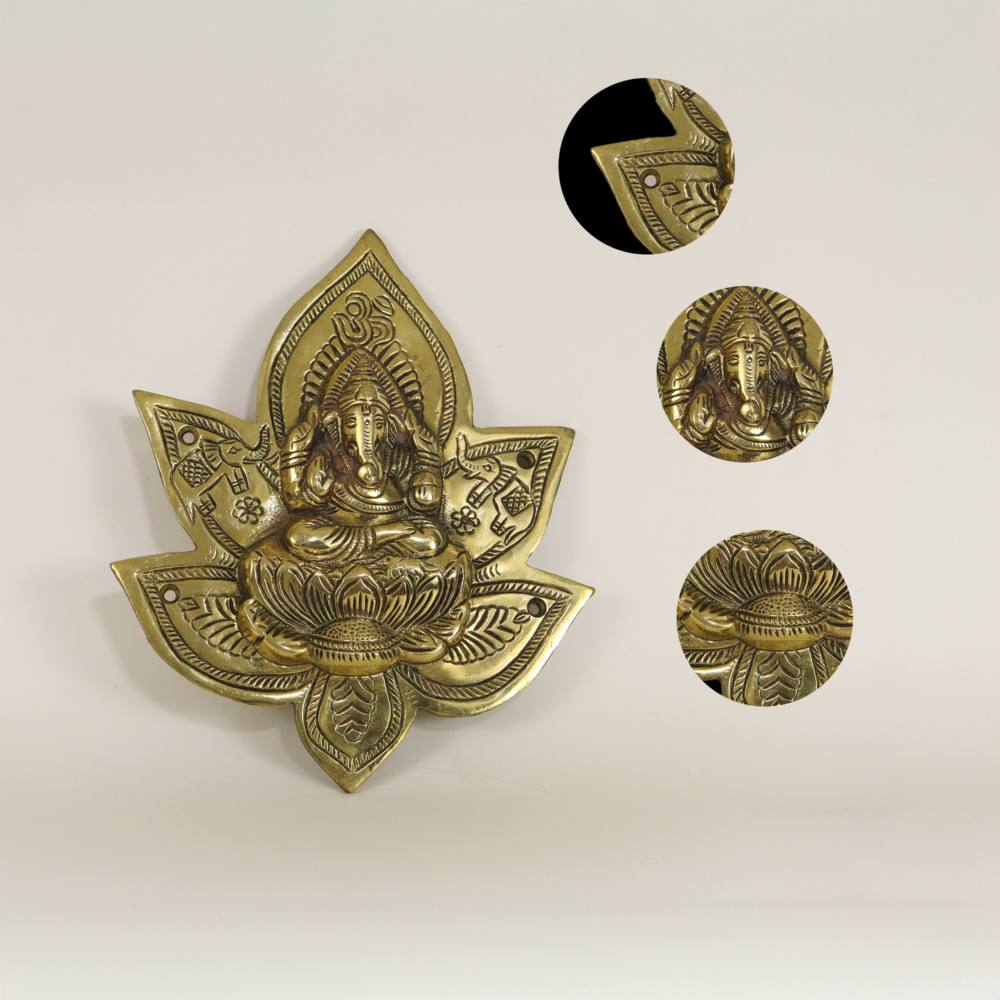 Brass Wall Hanging Ganesha -18cm