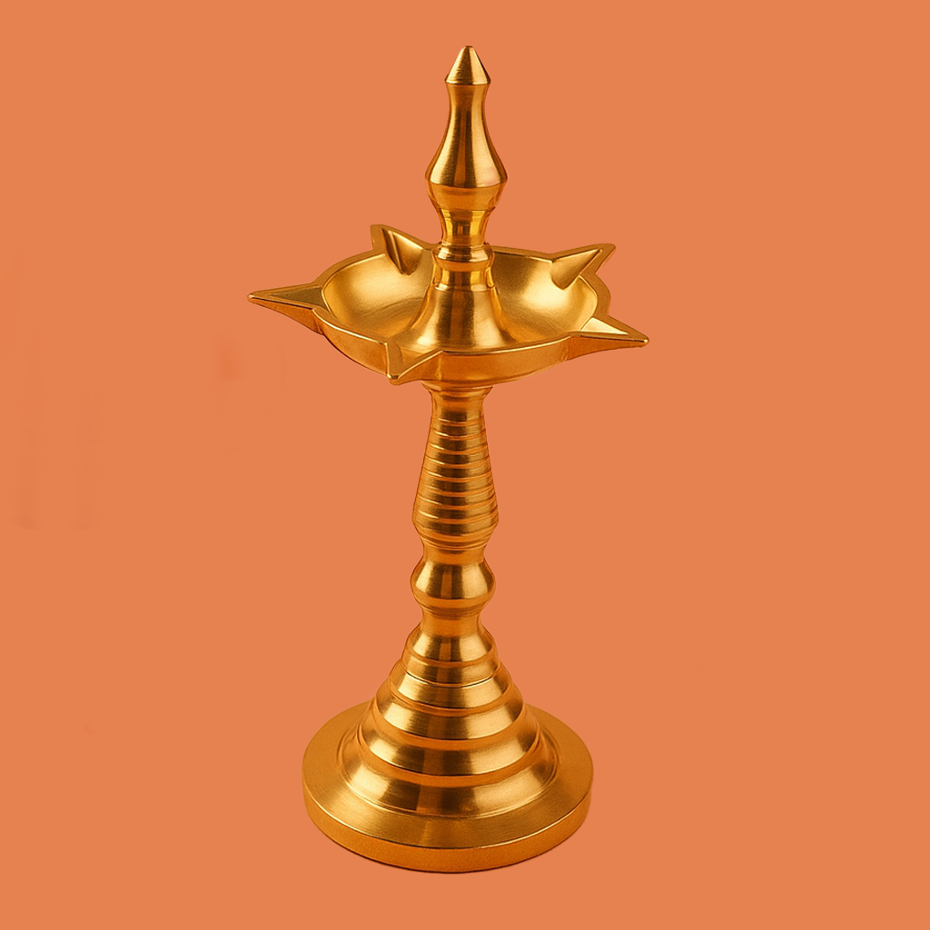 Brass Kerala Fancy Size-4 (Pital Kerala Sundar Deepak)